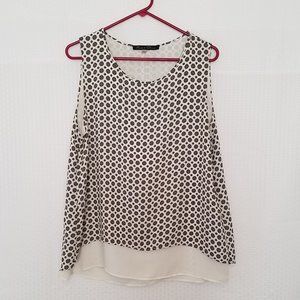 Rose & Olive Lined Sleeveless Blouse, Size: Large